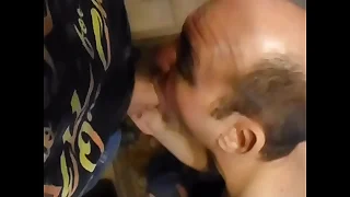 elated yellow-belly cocksucker giving deepthroat blowjob